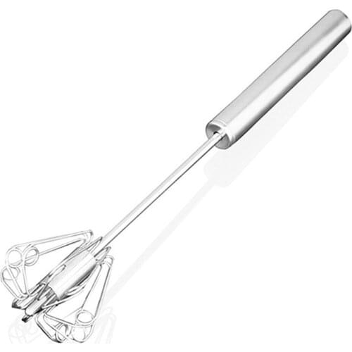Egg Beater Stainless Steel Semi-automatic Mixer Manual Self Turning Whisk Hand Blender Egg Cream Stirring Kitchen Tools 20JAN8