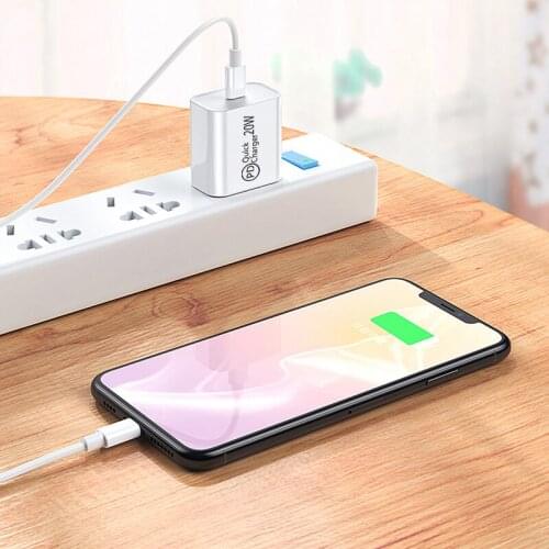 20w Pd Usb C Charger For Iphone 12 Pro Max 11 Xs Xr Fast Charger Type C Qc 3.0 On Xiaomi Quick Charging Mobile Phone Charger iPa