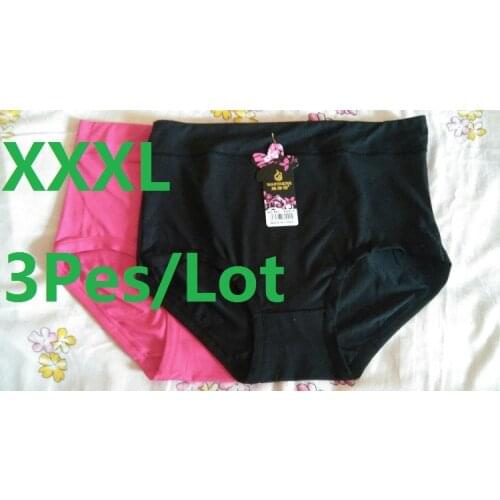 XXXL Womens bamboo fiber panties plus size briefs ladys underpants 3pcs/lot