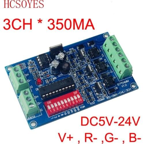 3CH RGB 350ma*3 DMX512 decoder led controller For led floodlight LED Wall washer lamp Constant Current