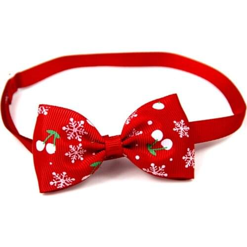 40PCS / LOT Dog Collar Multi-color Optional Christmas Series Pet Bow Tie Collar Adjustable Size