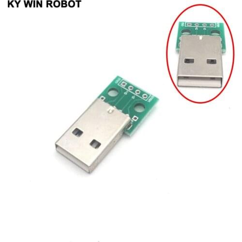 5pcs USB to DIP Adapter Converter 4 pin for 2.54mm PCB Board Power Supply DIY