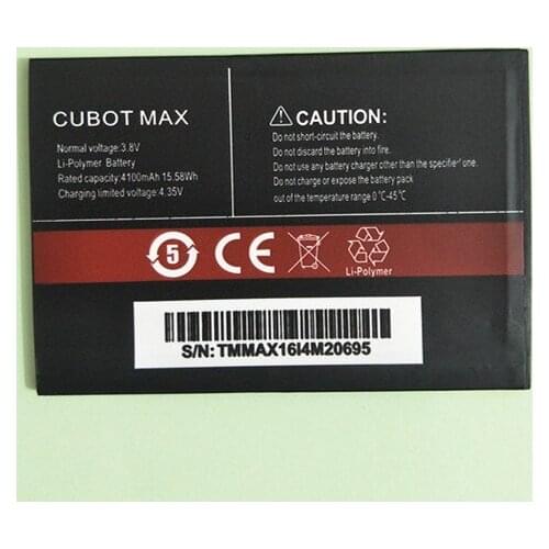 AZK New 3.8V 4100mAh Battery battery For CUBOT MAX Cell Phone battery In Stock