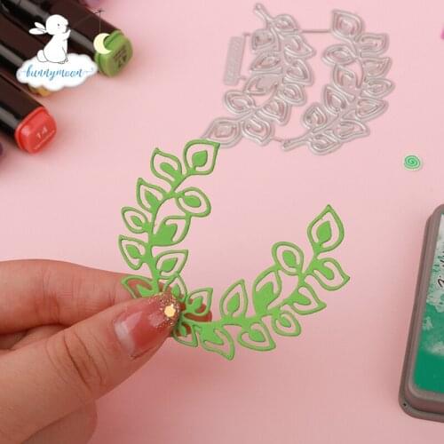 Bunnymoon Two Leaves Stencil Metal Cutting Dies For Scrapbooking Practice Hands-on DIY Album Card Craft Decoration