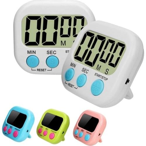 Digital Kitchen Timer Big Digits Loud Alarm Magnetic Backing Stand With Large LCD Display For Cooking Baking Accessories