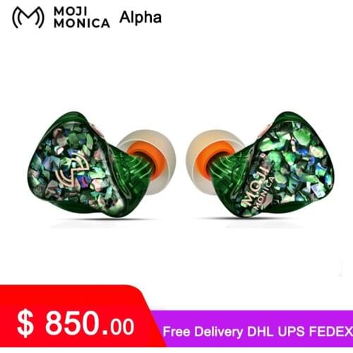 Moji Monica Alpha 2EST+1DD+2BA Hybrid IEMs Hifi Music Monitor DJ Studio Sport MMCX Hand Made Earphone Earbuds ES12 AQ7 Baldr QDC