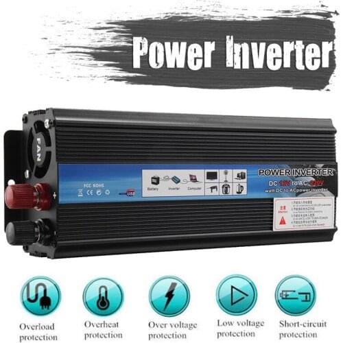 Inverter 12V 220V 5000W Peak Power Voltage Transformer Converter 12V To 220V Solar Sine Wave Inverter