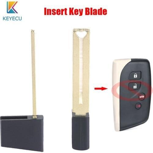 Keyecu Smart Remote Emergency Key Blade Uncut Blank for Lexus LS460 LS600H LS600L 2013 2014 2015 2016 2017 HYQ14ACX
