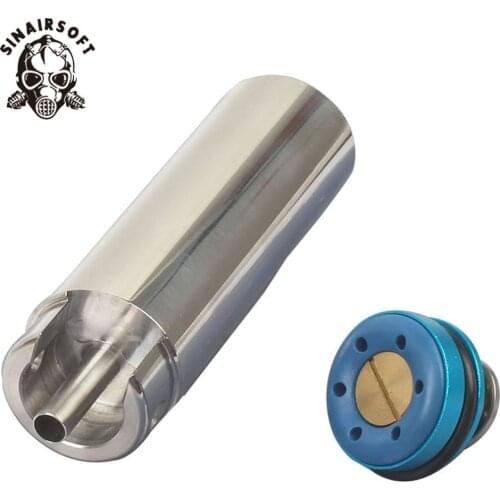 Tune Up Kit Steel CNC One-Piece Cylinder/Cylinder Head Solid Cylinder Unit Piston Head Airsoft AEG Ver.2/3 Gearbox Paintball