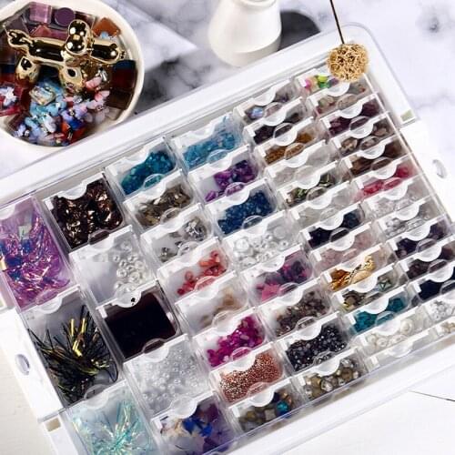 New 42/50/78pcs Diamond painting Boxes Cross Stitch Cases Storage Organizer Diamond Embroidery Accessories Tools Beads container