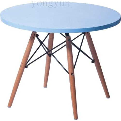 Minimalist modern MDF dining leisure table modern kids learn table Childrens toys table Round table