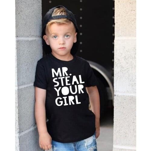Soft Children Summer Clothing Baby Boy Letter Print T Shirt Short Sleeve Funny T-shirt Kid Girl Casual Sport Blouse 12M-12T Tee