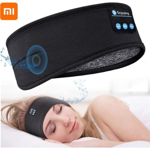 For Xiaomi Bluetooth Sleeping Headphones Sports Headband Thin Soft Elastic Comfortable Wireless Music Earphones Eye Mask Sleeper