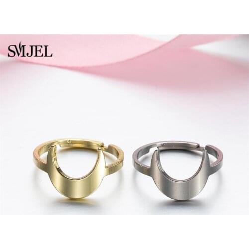 New Arrival Half Moon Rings For Women Christmas Gift Crescent Deer Horn Ring Lady Fashion Stainless Steel Jewelry Wholesale