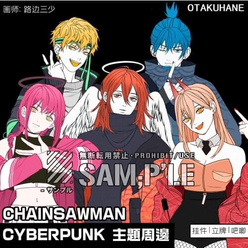 NEW Anime Chainsaw Man Denji Pochita Power Cute Keychain Cartoon Acrylic Stand Model Desktop Decor Pendant Keyring Toys Gifts