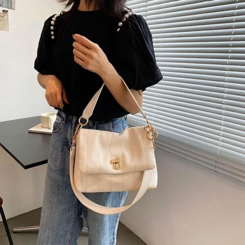 Solid color Fashion Chain Square Crossbody Bag 2021 New Casual Trend Luxury Shoulder Handbag Travel Bag