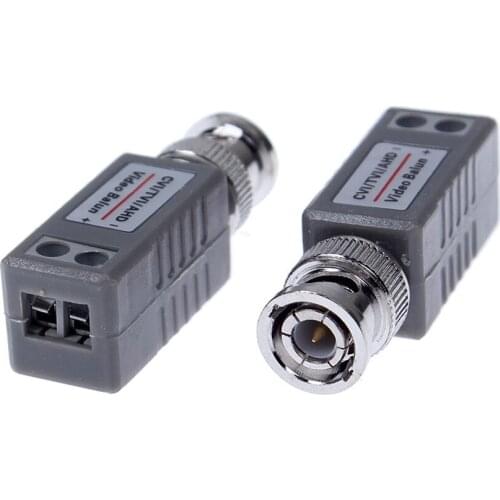 CCTV Twisted BNC 1Channel Passive TVI CVI AHD Video Balun Transceiver 10Pairs/Lot COAX CAT5 Camera UTP Cable Coaxial Adapter
