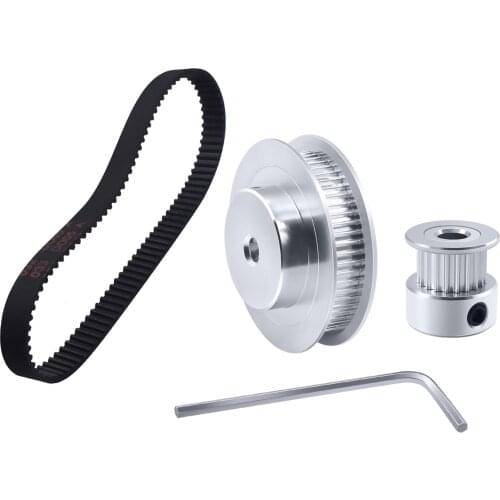 GT2/2GT Timing Belt Pulley 60teeth 20teeth, 3D Printer Parts Synchronous Pulley Set Width 6mm Bore 5 8 Mm 6 10mm With Hex Wrench