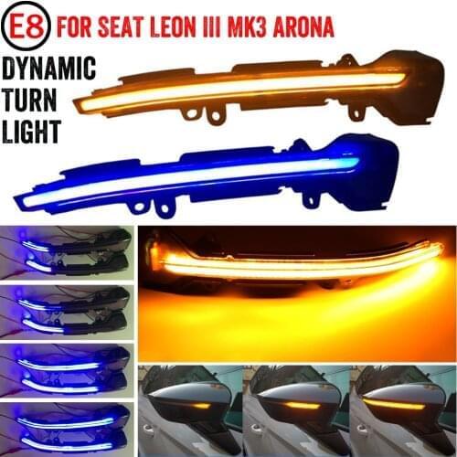 LED Side Rearview Mirror Indicator Blinker Repeater Dynamic Turn Signal Light For Seat Leon III MK3 5F Ibiza MK5 KJ1 Arona KJ7