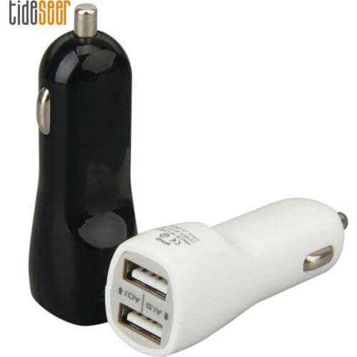 Universal Dual USB Car Charger 2 Port 2.1A Mobile Phone Car-Charger Auto Charge For iPhone Samsung S9 S10 Plus Tablet 100pcs