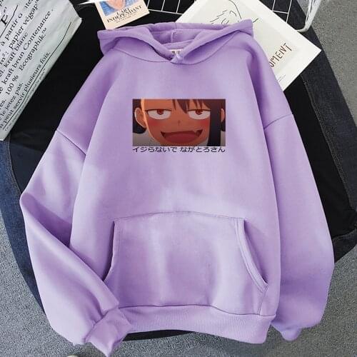 Funny Don't toy with me,miss Nagatoro Hoodie Pullover Cartoon Hoody Women Anime Harajuku Attack on Titan Sweatshirt Graphic Tops