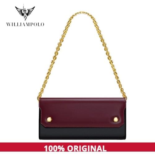 Williampolo Womens Wallet Made Of Leather Bag For Phone Card Holder 2021 Luxury Wallets Shoulder Bag Chain #218140