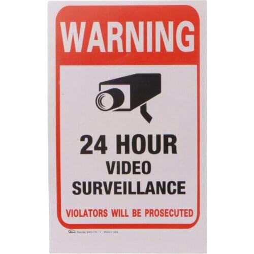 10pcs/lot Waterproof PVC CCTV Video Surveillance Security Sticker Warning Signs Dropshipping