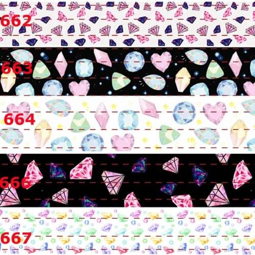10yards -different sizes -bling crystal ribbon printed Grosgrain ribbon 662