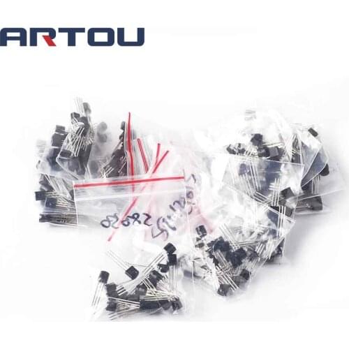 16values 320pcs Transistor NPN PNP Assortment S9012 S9013 S9014 S9015 S9018 S8550 S8050 2N5551 2N5401 A1015 C1815