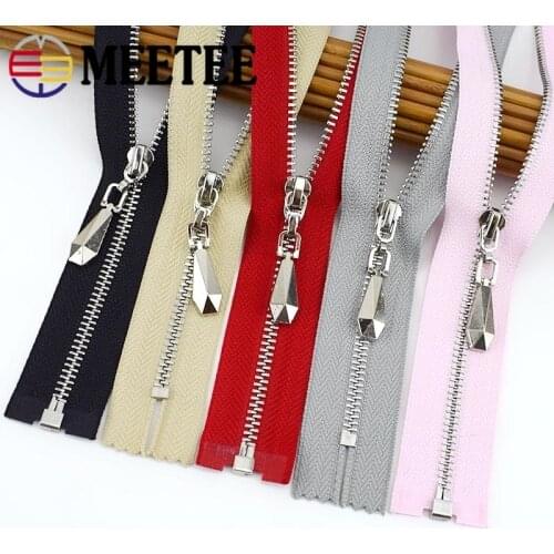 2/4pcs Close-End 40/50/70cm Open-End 3# Metal Zippers for Sewing DIY Bags Clothing Shoes Closure Zips Repair Kit Accessories