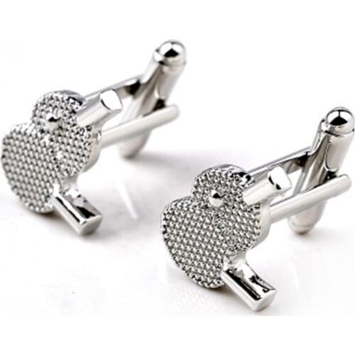 Silver Fashion Ping Pong Cufflinks Buttons For Men Lawyer Groom Wedding Father Decorations Crystal Shirt Sport Cuff Links 5 Pair