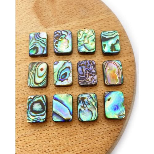 5pcs/pack Top Selling Natural Abalone Shell Loose Beads Rectangle Shape High Quality DIY for Making Necklace Bracelet Earrings