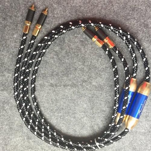 Audiophile Carbon Fiber RCA Interconnect Cable Rca To Rca Cable - 35th Anniversary Edition - 1M - Apair