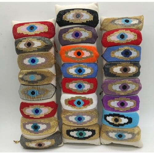BLUESTAR Evil Eye Bracelet MIYUKI Bracelet For Women Turkish Eye Pulseras Handmade Woven Armband