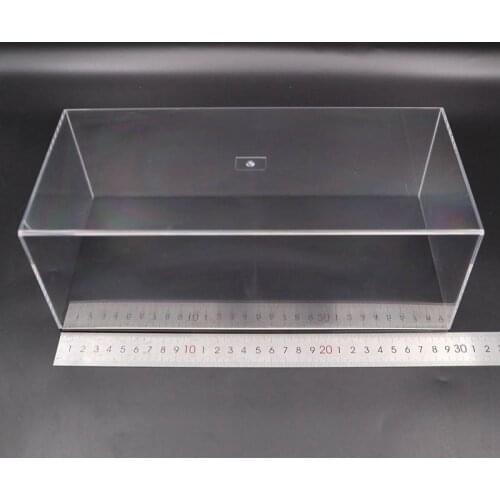 Model Toys Car Display Case Acrylic Boxes Transparent Show Dustproof with Base 1/24 1/18 29cm