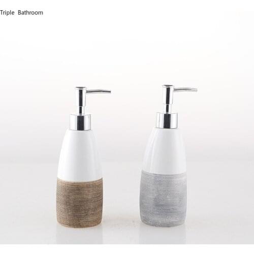 1 pc 350ml Soap Dispenser Bottles Light Luxury Style Ceramics Bathr Supplies Shampoo Bottle Bathroom Decoration Accessories
