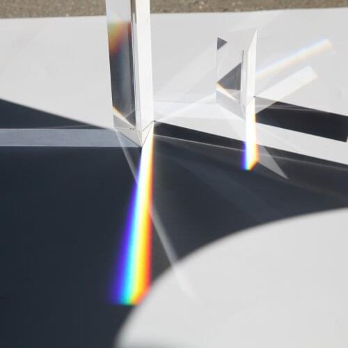 Physics Science Toys Triple Prism Glass Reflecting Color Light Spectrum Learning Educational Toys For Children School Teaching