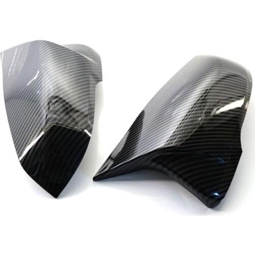 Carbon Grain Premium Left Right Side Door Mirror Cover 51167386567 51167386568 for BMW 1 Series F52 X1 F48 F49 2016-2019