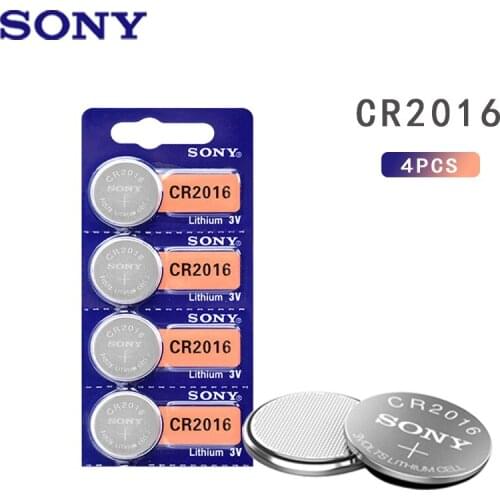 4Pcs Sony 3V CR2016 Lithium Coin Cells Button Battery CR 2016DL2016 KCR2016 LM2016 BR2016 For Watch Calculator Toys
