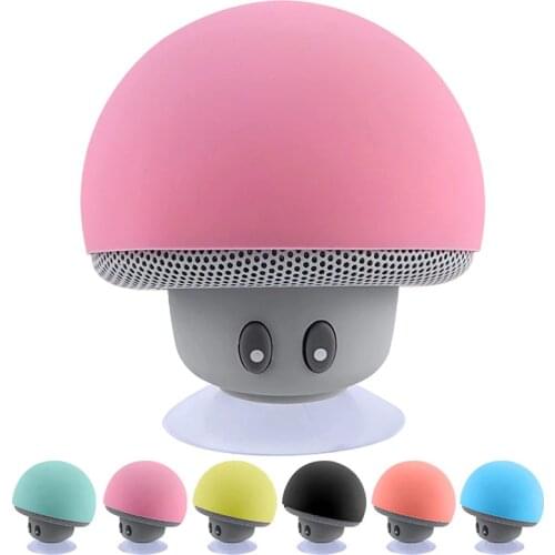 Mini Speaker Waterproof Mushroom Wireless Music HiFi Stereo Subwoofer Hands Free For Phone