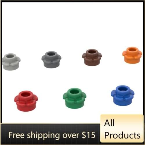 10PCS High-Tech Assemble Particle 24866 1x1 Five Petal Flower Building Blocks Kit Part Idea DIY Toys For Children Birthday Gifts