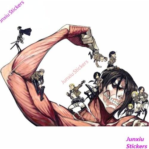 Attack The Titan Creative Car Sticker Funny Anime Waterproof Decal Styling Suitable All Types of Vehicles Cover scratches Decor
