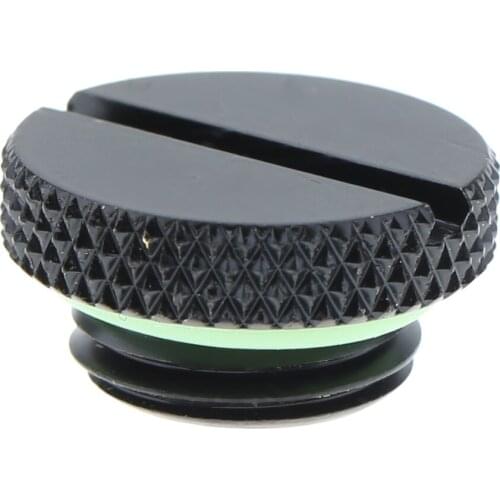 VODOOL 1 PCS Black G1/4 Thread Low Profile Plug for PC Water Cooling Radiator Reservoir