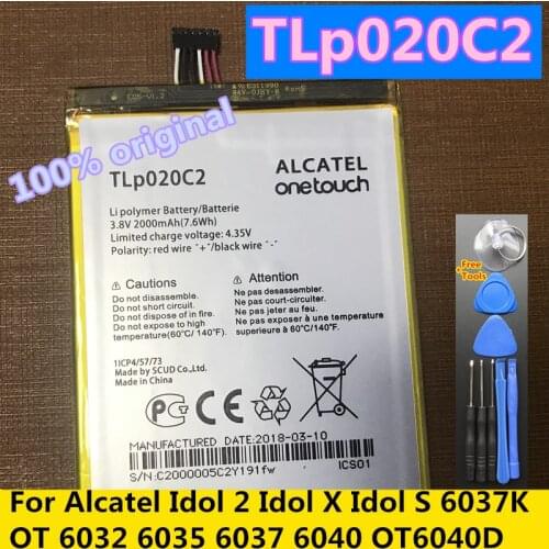 Runboss Original Quality Battery TLp020C1 for Alcatel Idol 2 Idol X Idol S 6037K OT 6032 6035 6037 6040 OT6040D Batteria