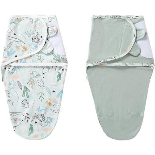 2PCS 0-6 Months Newborn Swaddle Wrap Cotton Baby Sleeping Bags Newborn Cocoon Envelope Adjustable Baby Star Receive Blankets Kit