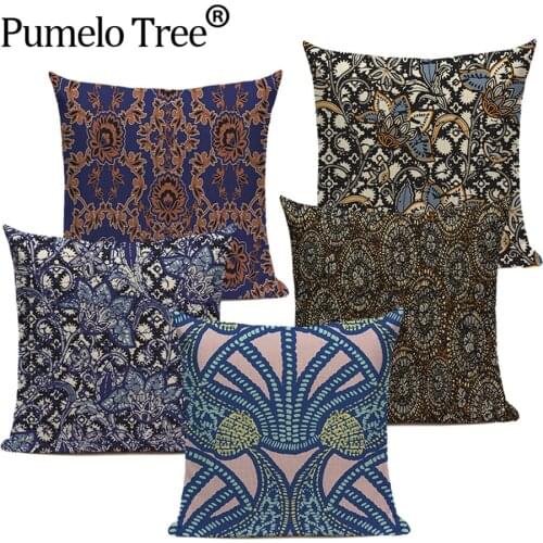 Shabby Chic Flower Cushion Cover Annual Rings Decorative Pillows Cover Plant Home Decor Pillowcase Sofa Bed Decoration Almofadas