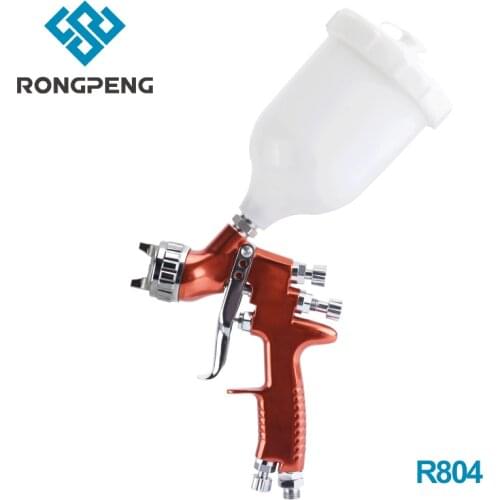 RONGPENG Professional R804 HVLP Red Paint Spray Gun 1.3mm Nozzle 400cc Cup Gravity Feed Airbrush Pneumatic Tool