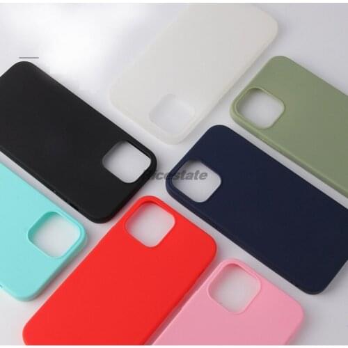 Candy color Silicone Phone Case For iPhone 12 Matte Soft Back Cover For iPhone 11 Pro 12 Pro max 13 mini 13 Pro Max Case