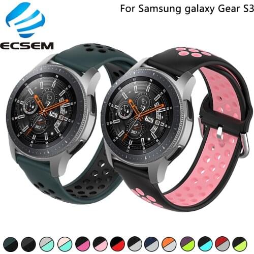 Silicone band for Samsung Galaxy watch 46MM accessories two color wrist strap for galaxy active2 46MM bracelet wristband loop