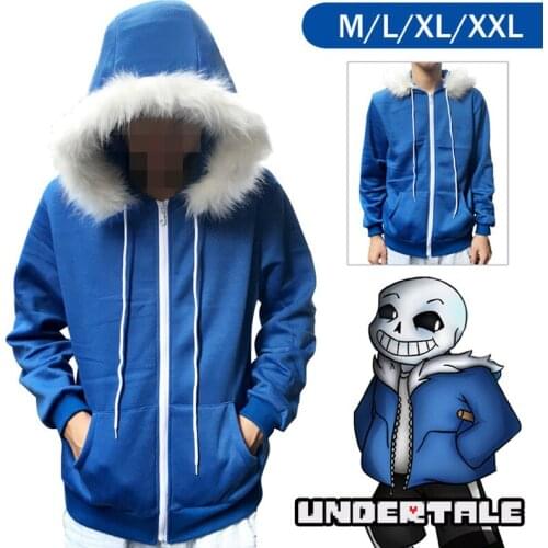Undertale sans blue coat cosplay jacket costume Unisex hoodie sweatshirts man zipper hoodies top sweatshirt winter jacket Coat